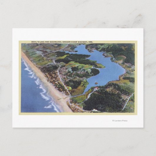 Luftbild des Teufelsees Postkarte (Vorderseite)