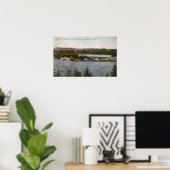 Luftbild des Vergnügungsparks Oaks Poster (Heimbüro)