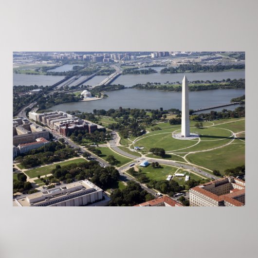 Luftbild des Washington Monuments Poster (Vorne)