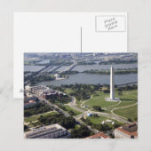 Luftbild des Washington Monuments Postkarte (Vorne/Hinten)