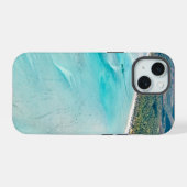 Luftbild einer Insel iPhone 15 Hülle (Rückseite (Horizontal))