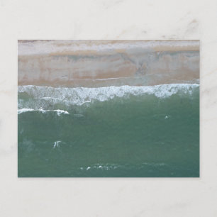 Luftbild Grüner Ozean Wasser & Sandstrand Postkarte