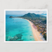 Luftbild Haad Rin Thailand Illustration Postkarte (Vorderseite)