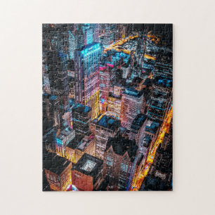 Luftbild in der Nacht Puzzle