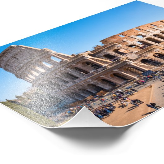 Luftbild Kolosseum oder Kolosseum Rom Italien Fotodruck (Ecke)