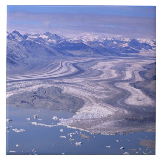 Luftbild Lowell Glacier, Kluane National Fliese (Vorderseite)