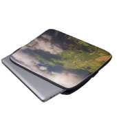 Luftbild-Patchwork aus irischen Ackerflächen und W Laptopschutzhülle (Vorne Knopf)