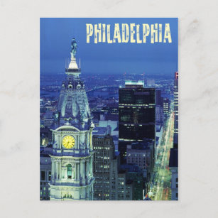 Luftbild Philadelphia mit Rathaus Postkarte