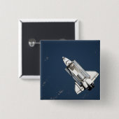 Luftbild Raumfähre Entdeckung 2 Button (Vorne & Hinten)