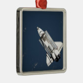 Luftbild Raumfähre Entdeckung 2 Silbernes Ornament (Rechts)