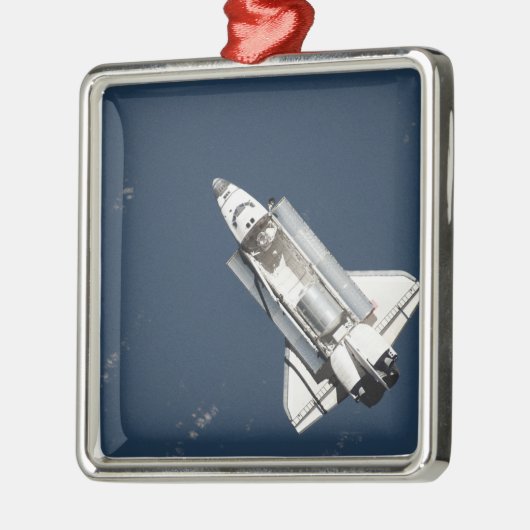 Luftbild Raumfähre Entdeckung 2 Silbernes Ornament (Links)
