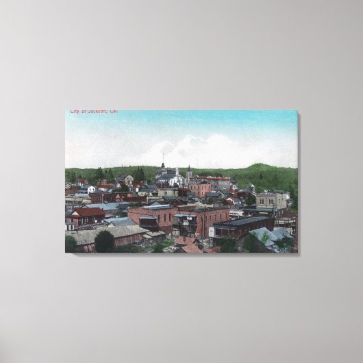 Luftbild Stadt # 2Jackson, CA Leinwanddruck (Vorderseite)