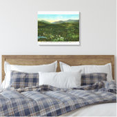 Luftbild Stadt mit Hurrikanberg Leinwanddruck (Insitu (Schlafzimmer))