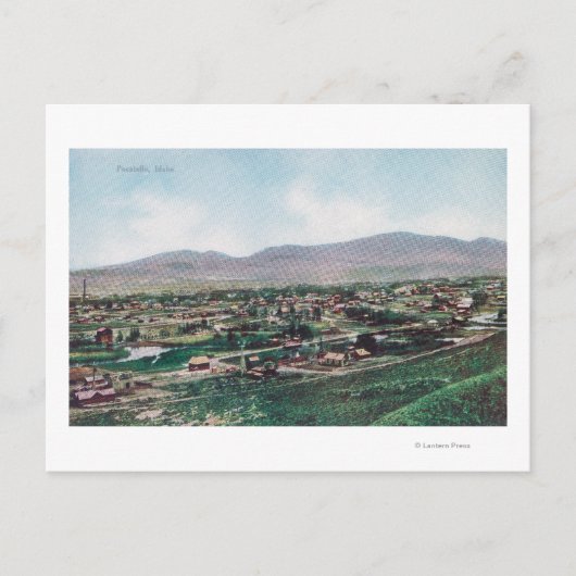 Luftbild Stadt von den Hügeln aus Postkarte (Vorderseite)