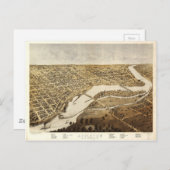 Luftbild von Appleton, Wisconsin (1867) Postkarte (Vorne/Hinten)