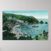 Luftbild von Avalon und Bay Poster (Vorne)