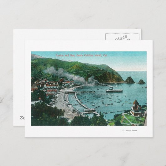 Luftbild von Avalon und Bay Postkarte (Vorne/Hinten)