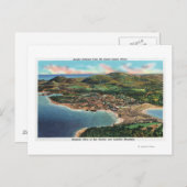 Luftbild von Bar Harbor und Cadillac Postkarte (Vorne/Hinten)