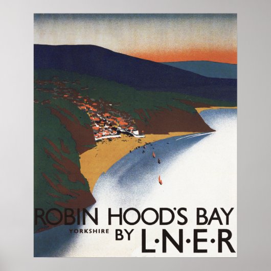 Luftbild von Bay and Cliffs Railway Poster (Vorne)