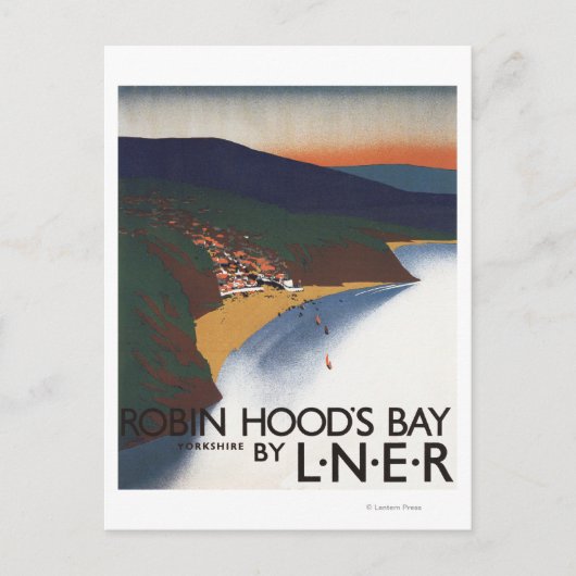 Luftbild von Bay and Cliffs Railway Poster Postkarte (Vorderseite)