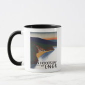 Luftbild von Bay and Cliffs Railway Poster Tasse (Links)