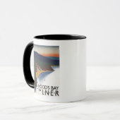 Luftbild von Bay and Cliffs Railway Poster Tasse (Vorderseite Links)