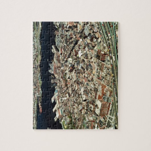 Luftbild von Boston, MA Puzzle (Vertikal)