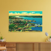 Luftbild von Bremerton und Bremerton Navy Yard Leinwanddruck (Insitu (Wohnzimmer))