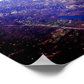 Luftbild von Burke, Virginia Poster (Ecke)