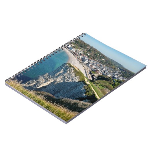 Luftbild von Etretat in Frankreich Postcard Poster Notizblock (Linke Seite)