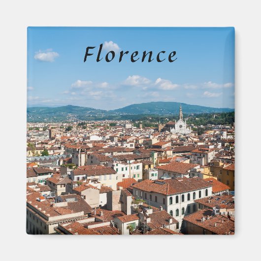 Luftbild von Florenz Magnet (Vorne)