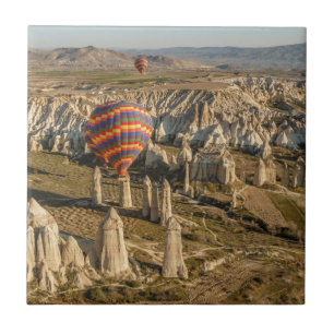 Luftbild von Heißluftballons, Kappadokien 2 Fliese