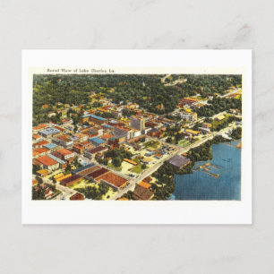 Luftbild von Lake Charles, Louisiana, Vintage Postkarte