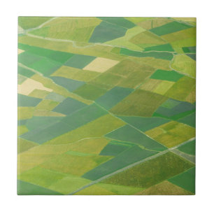 Luftbild von landwirtschaftlich genutzten Flächen  Fliese