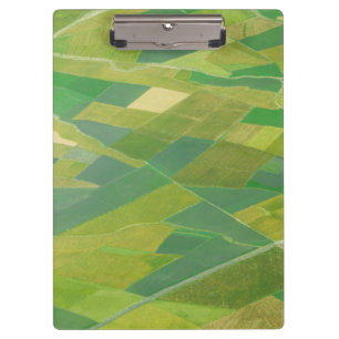 Luftbild von landwirtschaftlich genutzten Flächen Klemmbrett