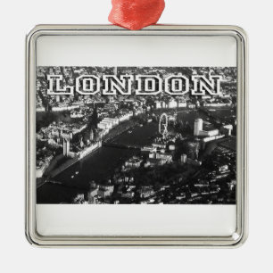 Luftbild von London Ornament Aus Metall