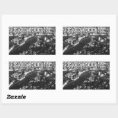 Luftbild von London Rechteckiger Aufkleber (Blatt)