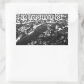 Luftbild von London Rechteckiger Aufkleber (Tasche)