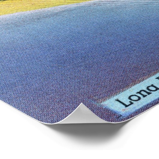 Luftbild von Long Beach am York Beach Poster (Ecke)