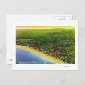 Luftbild von Long Beach am York Beach Postkarte (Vorne/Hinten)