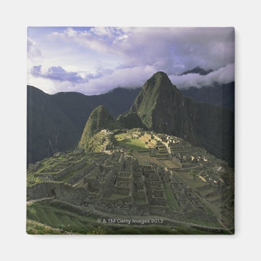 Luftbild von Machu Picchu, Peru Magnet (Vorne)