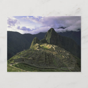 Luftbild von Machu Picchu, Peru Postkarte