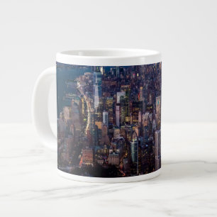 Luftbild von Manhattan Jumbo-Tasse