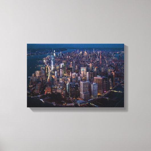 Luftbild von Manhattan Leinwanddruck (Vorderseite)