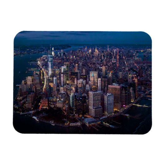 Luftbild von Manhattan Magnet (Horizontal)