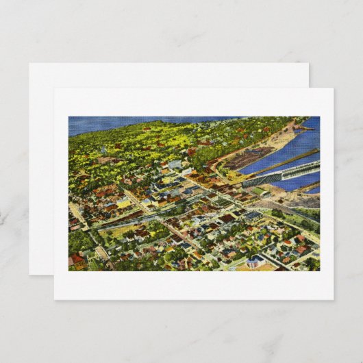 Luftbild von Marquette, Michigan Postkarte (Vorne/Hinten)