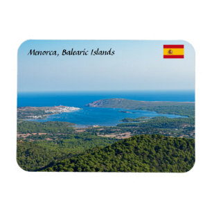 Luftbild von Menorca vom Gipfel des Monte Toro Magnet