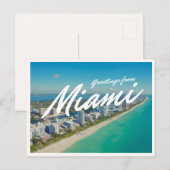 Luftbild von Miami Beach Florida Grußkarten Postkarte (Vorne/Hinten)