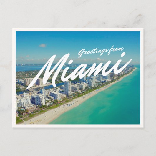 Luftbild von Miami Beach Florida Grußkarten Postkarte (Vorderseite)