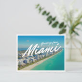 Luftbild von Miami Beach Florida Grußkarten Postkarte (Stehend Vorderseite)